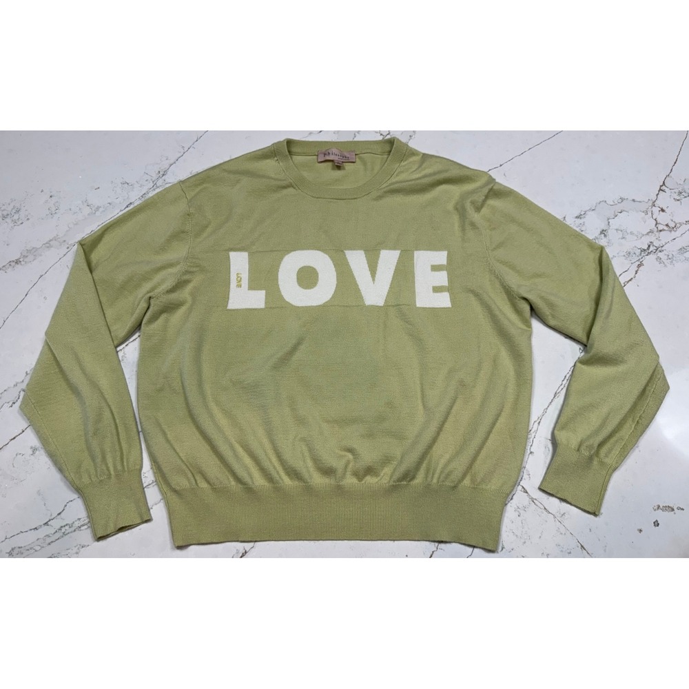 Philosophy, size Large, "Love" Lightweight Sweater‎